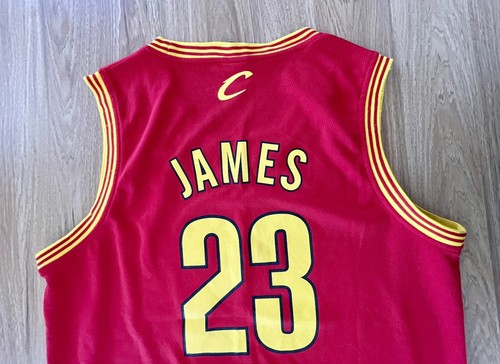 Cleveland Cavaliers NBA Adidas Jersey LeBron James 23 Size Large GUC - Foto 9 di 11