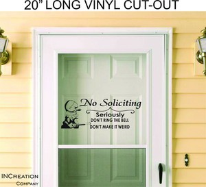 Door-Vinyl-No-Soliciting-Warning-Sign-Decal-Sticker-Banner-Security-elmer-fudd