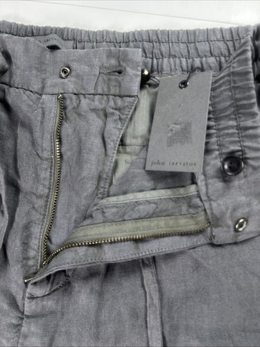 John Varvatos Benson Linen Short In Seal Grey Size 38 Everyday Casuals NWT $168 - Picture 8 of 10