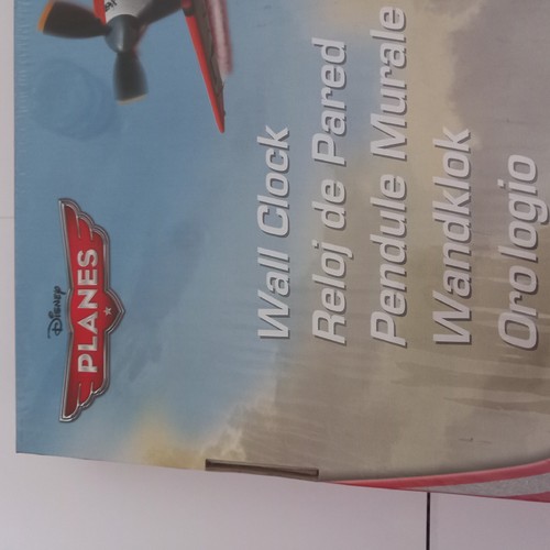 Disney Planes Battery Operated Wall Clock Disney 25cm Planes Red Time Disney Red - Picture 13 of 16