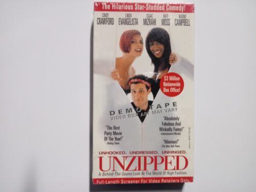 Unzipped VHS Screener Copy Cindy Crawford, Kate Moss, Naomi Campbell NEW - Picture 1 of 2