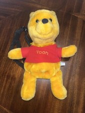 Backpack Disney Winnie The Pooh Bear Plush Adjustable Straps Zipper Pouch