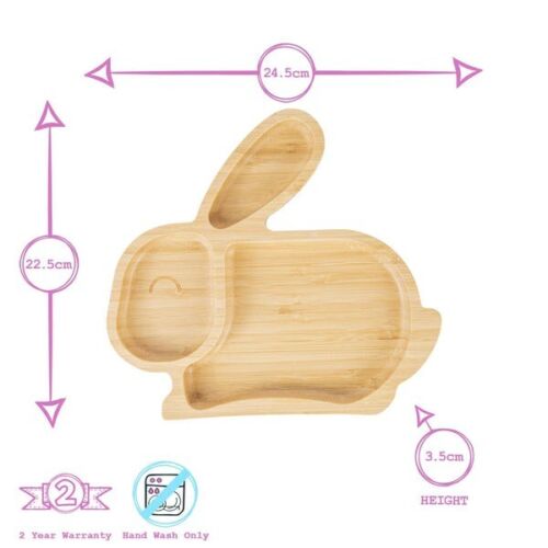 Plato de succión personalizado de silicona para conejo niño pequeño divertido tazón de alimentación - Imagen 3 de 5