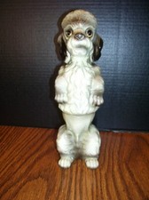 Vintage Pacific Imports Japan Ceramic Sitting Up Poodle Dog Figurine 10"