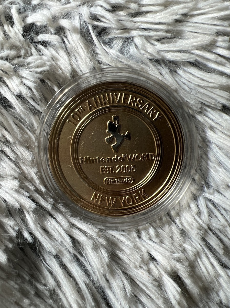 2015 Nintendo World 10th Anniversary Mario Gold Coin NYC 2015 Nintendo World 10th Anniversary Mario Gold Coin NYC
