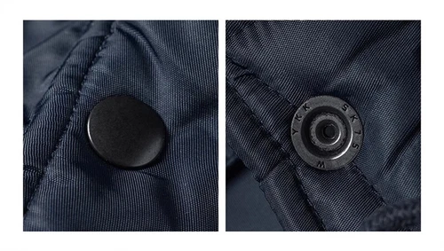 Parka Fliegerjacke dunkelblau kaltes Wetter Fellkapuze - Bild 31 von 31