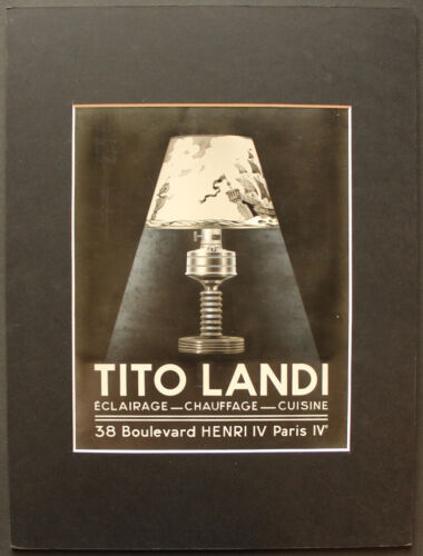 PHOTOGRAPHIE ORIGINALE Projet Lampes TITO LANDI attribué à Laure ALBIN-GUILLOT - Photo 1/4