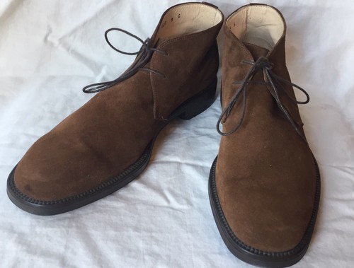 SALVATORE FERRAGAMO Chukka brown suede 