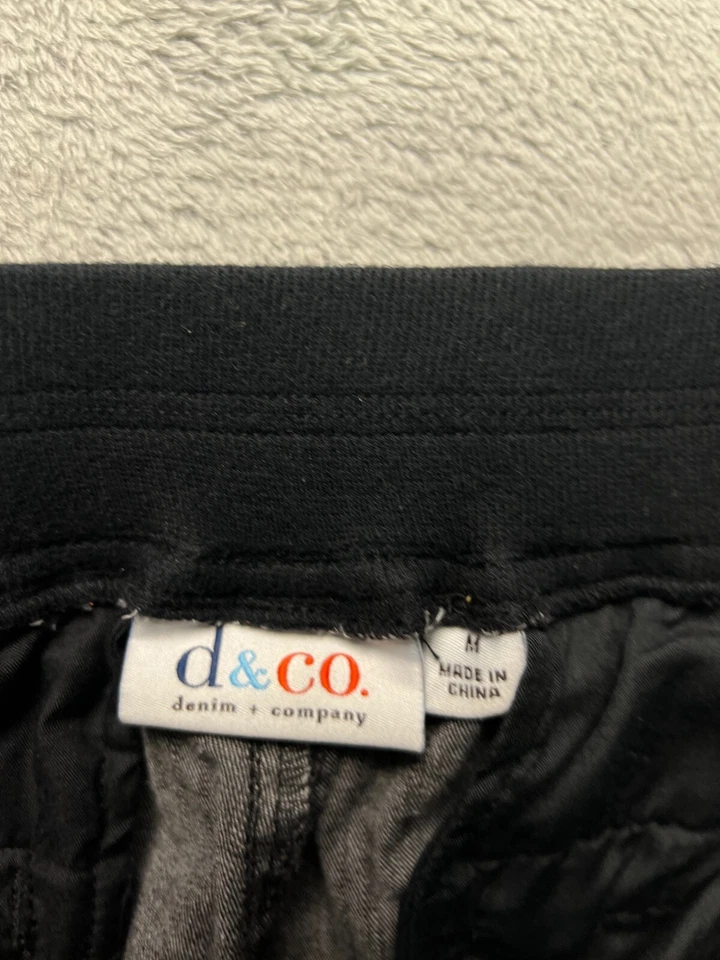 Denim Co Jeans Womens Size Medium Black Jeans Tapered Hi Rise Stretch Back 32x31 - Image 4 of 4