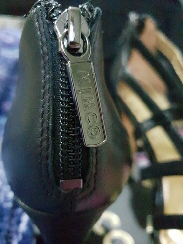 MIMCO LEATHER Black "Savannah heel sandals" size EUROPE 37 /6 US new $299💜 - Picture 8 of 12