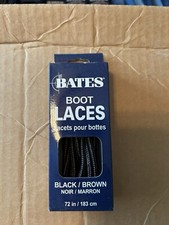 Bates Boot Laces- Blk/brown, Lot Of 5