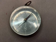 Vintage Brass Compass, Possible Steel Face, Great Quality Glass