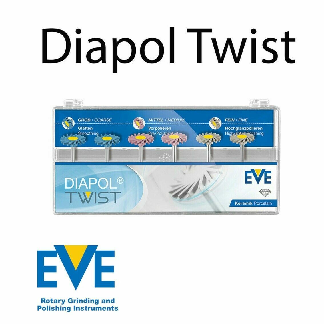 Dental Eve Diapol Plus Twist RA 306 Porcelain Polishing Diamond System