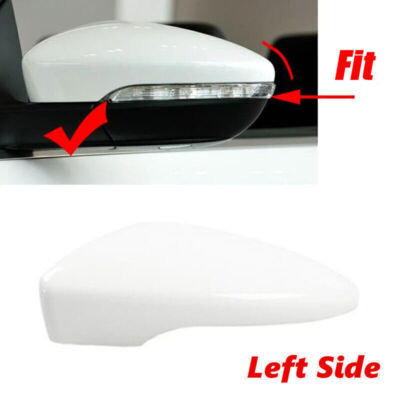 White Left Side For 2012-2016 VW CC VW EOS Scirocco Door Wing Mirror Cover Cap