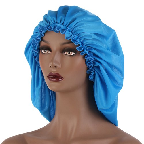 Women Muslim Elastic Large Night Sleep Caps Soft Hair Care Hats Head Wrap Cover - Picture 18 of 19