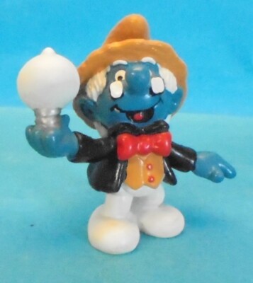 20504 GESCHICHTS Schlumpf THOMAS A. EDISON Schleich Macau 1986 + Sammelkarte