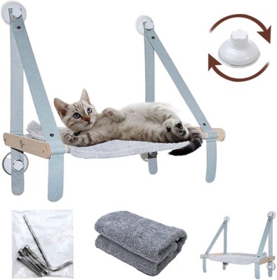 Cat Window Hammock Bed   Strong Suction Cups | Cozy Sun Perch | Holds 20 lbs