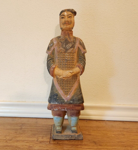 XIAN Chinese Terra Cotta Warrior Emperor Qin Shi Huang Polychrome China 14 INCH