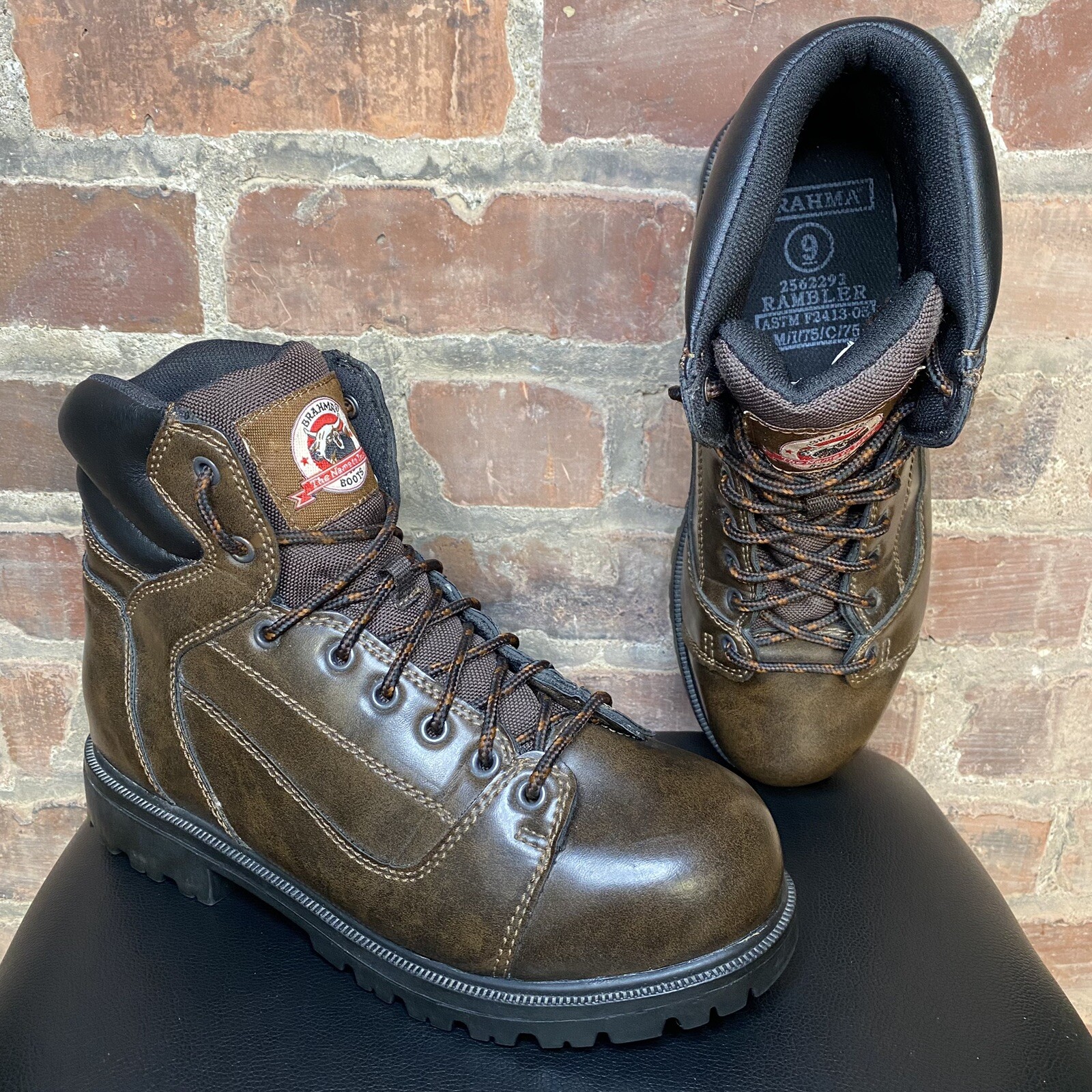 Brahma Rambler Safety Toe Work Boots Men's Size 9 Sho… Gem