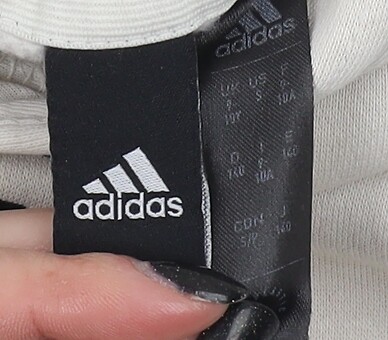 Adidas Jungen Pullover Hoodie beige 11 Jahre mit Logodetail - Bild 4 von 12