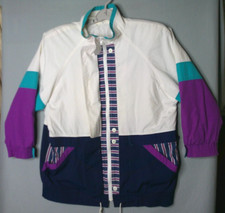 Chaqueta de Vela Náutica Deportiva Braefair De Colección para Mujer Mediana Funky Retro Años 90 Y2K