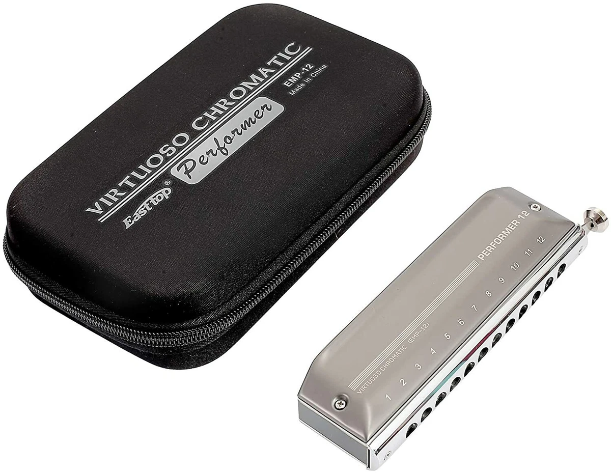 East top Upgrade Chromatic Harmonica Key of C Mouth Organ Harmonica Professional