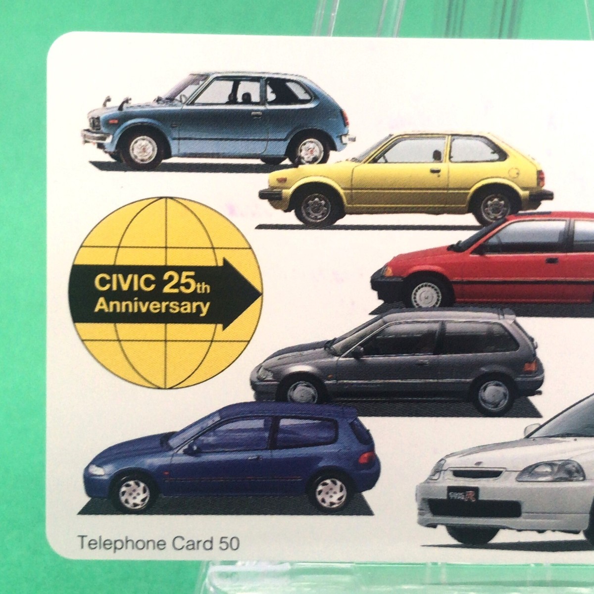 Honda Civic 25th Anniversary Type R Phone Card Japan KANJOZOKU