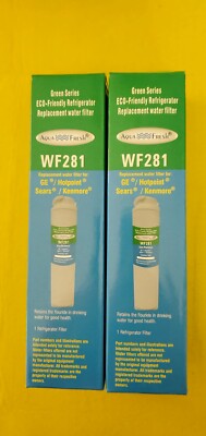2~NIB~Sealed~Aqua Fresh~WF281~Refrigerator Water Filter~GE~KenmoreSears~Hotpoint