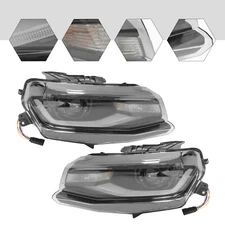Pair Set For 2016-2022 Chevy Camaro HID/Xenon LED Projector Headlights Headlamps