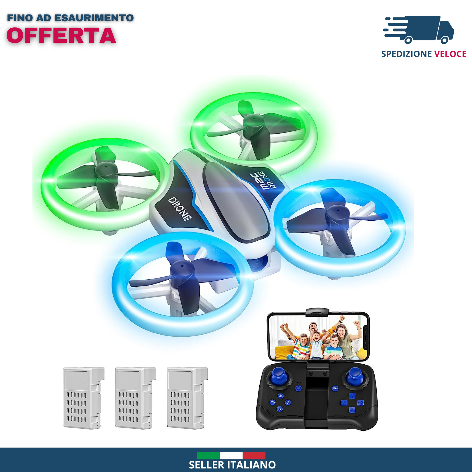 Droni per Bambini con Telecamera HD - Mini Quadricottero Sicuro 720P