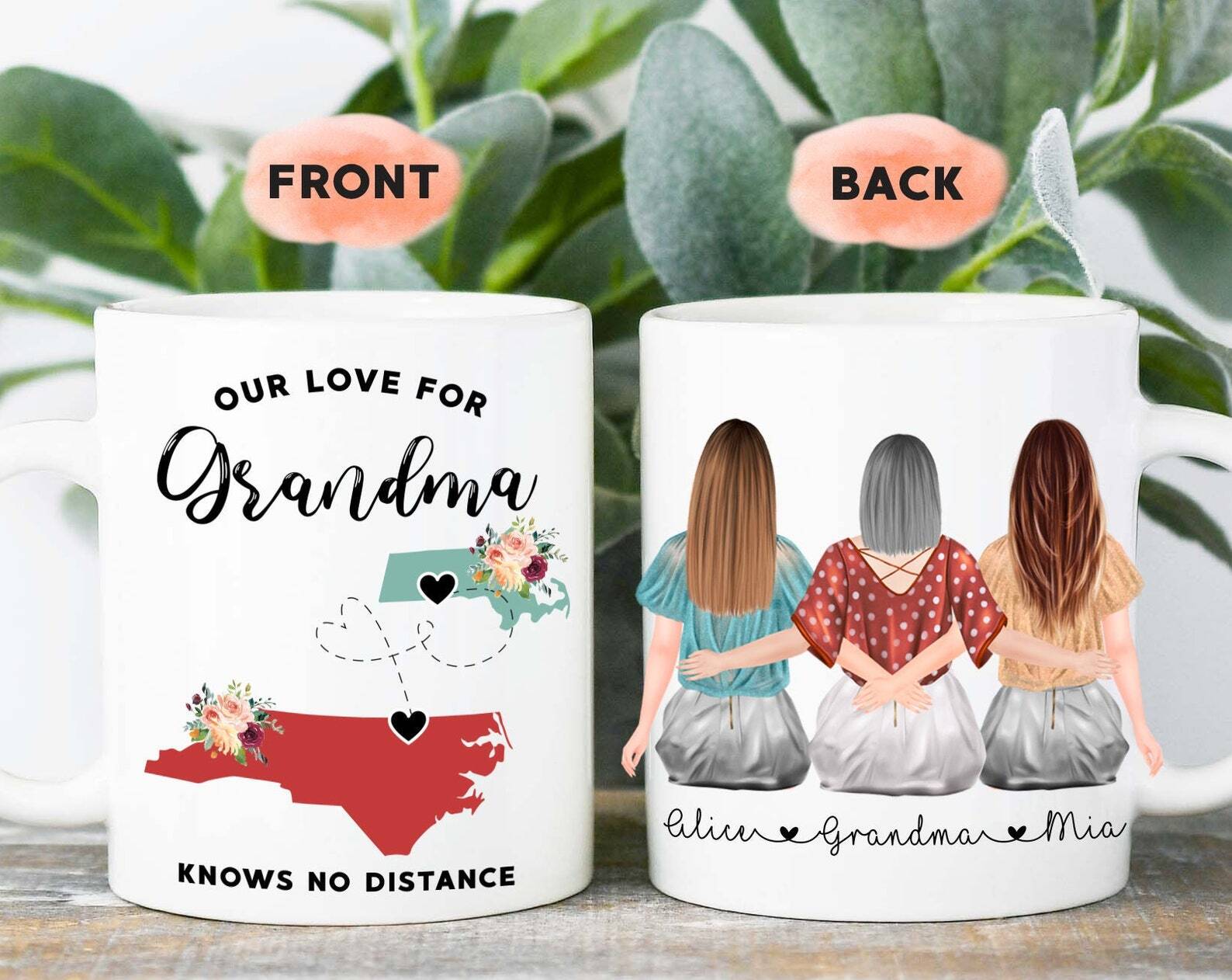 Grandma Long Distance Mug Grandma Gifts Grandma With Granddaughter Mug Mimi Mug