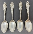 Four Antique Love Disarmed by Reed and Barton Sterling Silver Teaspoon 6" spoon