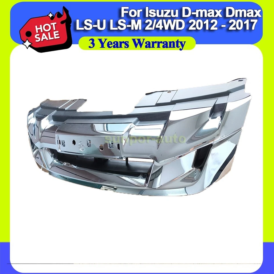 Chrome For ISUZU D-MAX DMAX 2WD 4WD 2012-2017 Front Grille Mesh Assembly - image 2 of 4