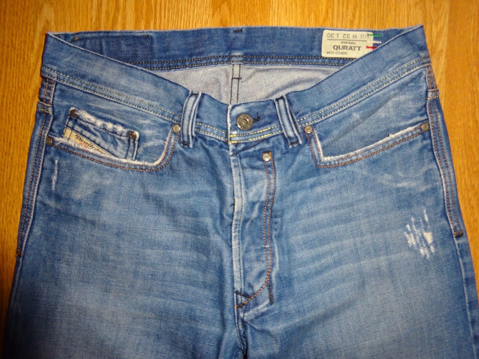 Men's DIESEL INDUSTRY BRAND Jeans QURATT Button Fly W… Gem