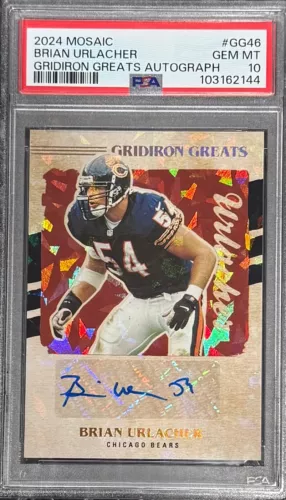 2024 Mosaic Brian Urlacher Gridiron Greats Autograph PSA 10 GEM/MT! HOF!