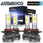 For Gmc Savana 2500 1996-2021 Combo Led Car Light 4x Bulbs High Low Lamps 6500K (For: Gmc Savana 2500)