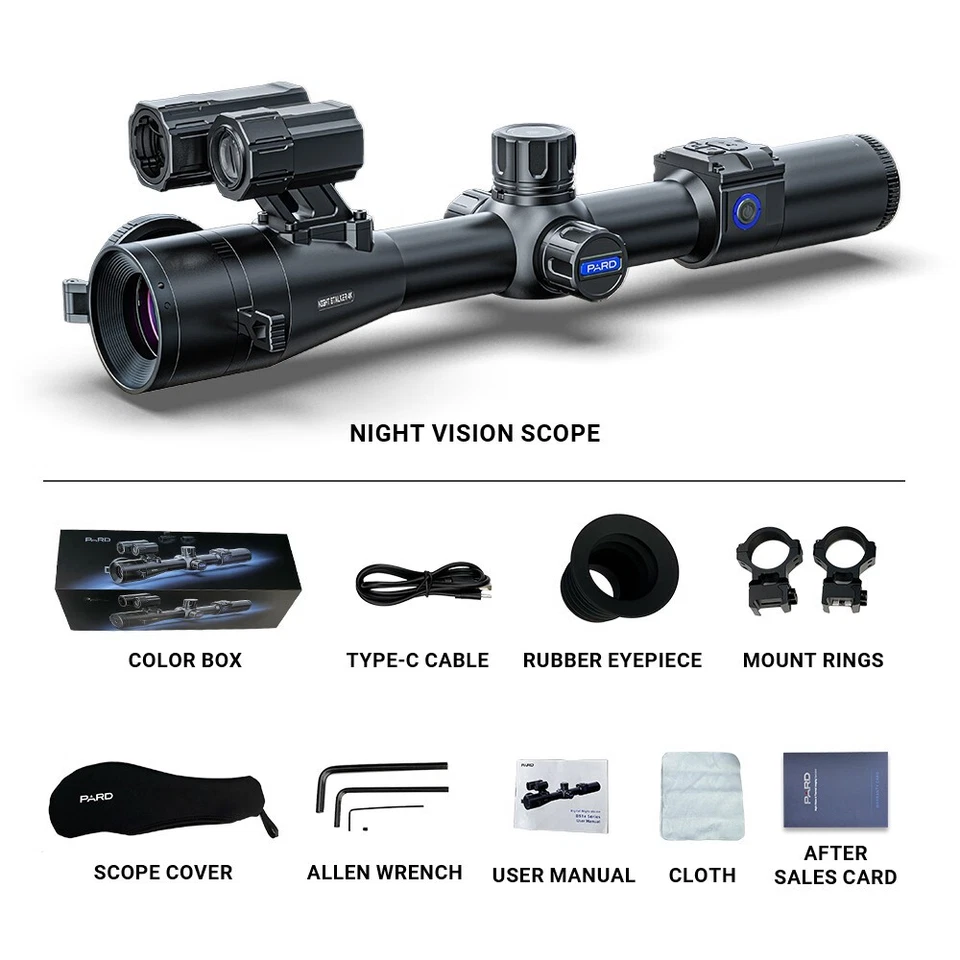 Night Stalker 4K Visor de rifle de visión diurna y nocturna DS37LRF 940nm - Imagen 2 de 4