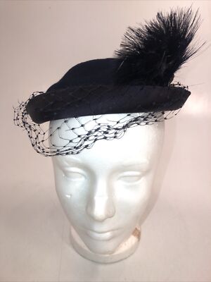 Vintage Chanda Feather Hat Guinea Fowl Feathers Feather Hat Pin - Guinea Fowl & Hackle | Rain Hat Collection main image 4