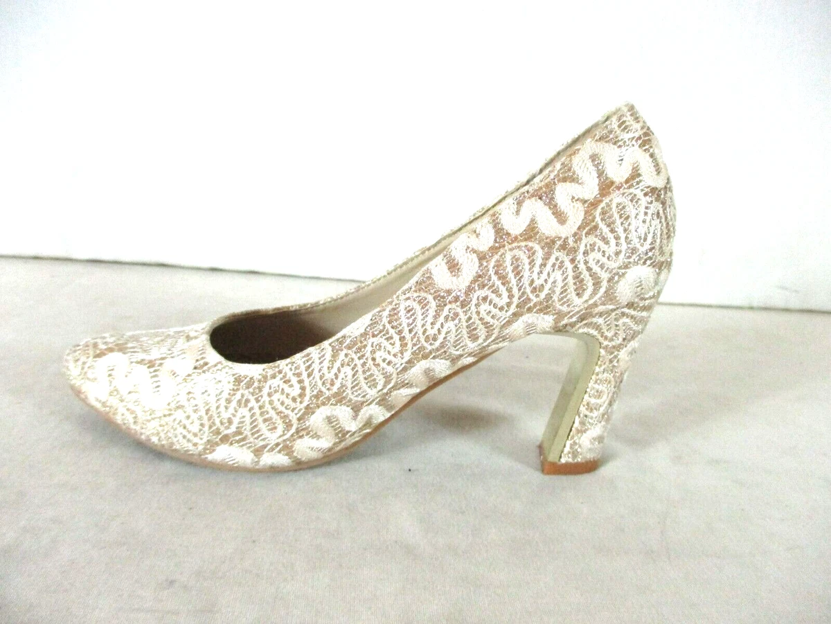 Ivory glitter cheap heels