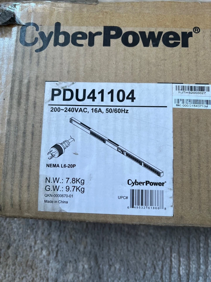 Cyberpower PDU41104 Single Phase 200-240 VAC 20A Switched PDU - Image 2 of 4