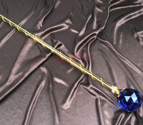 Sea Blue Crystal Scepters Wand Pageant Bridal Sceptre Party Prop Accessories New - Picture 4 of 8