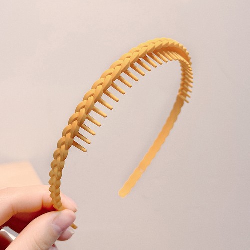 Women's Frosted Hair Hoop With Toothed Non-Slip Pressed Hair Hairbands Headwear - Picture 11 of 18