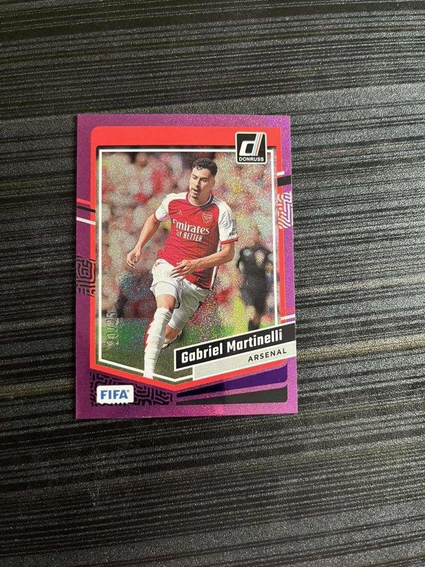 2023-24 Panini Donruss purple Gabriel Martinelli 20/25 #71 Arsenal Brazil