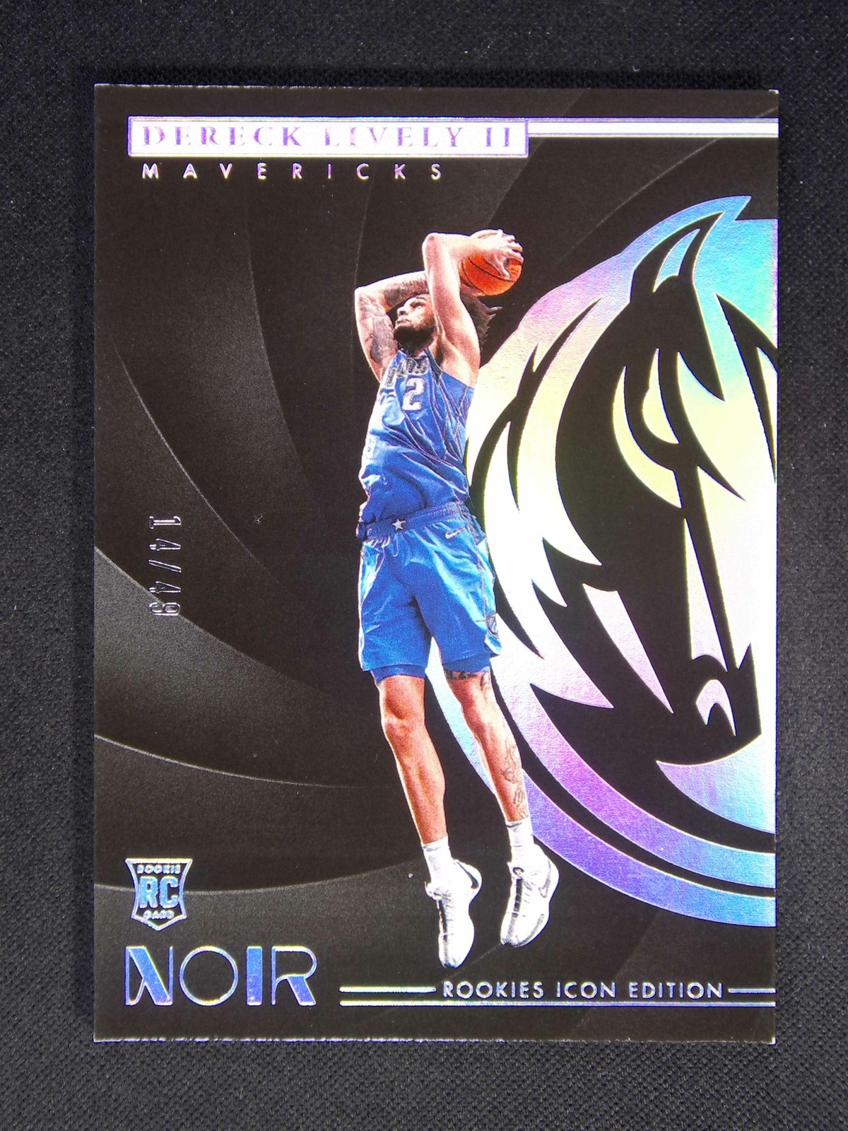 2023-24 Noir Dereck Lively II #200 RC Rookies Icon Edition Holo Silver /49
