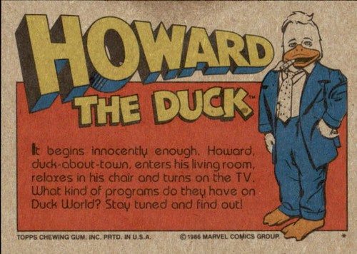 Howard The Duck Movie Trading Card Sticker YOU PICK Marvel Comics 1986 Topps - Picture 13 of 189