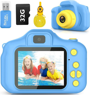 Kids Camera with 32GB SD Card   Rechargeable, 8MP, 1080P Video, Fun Games, 4X Zo