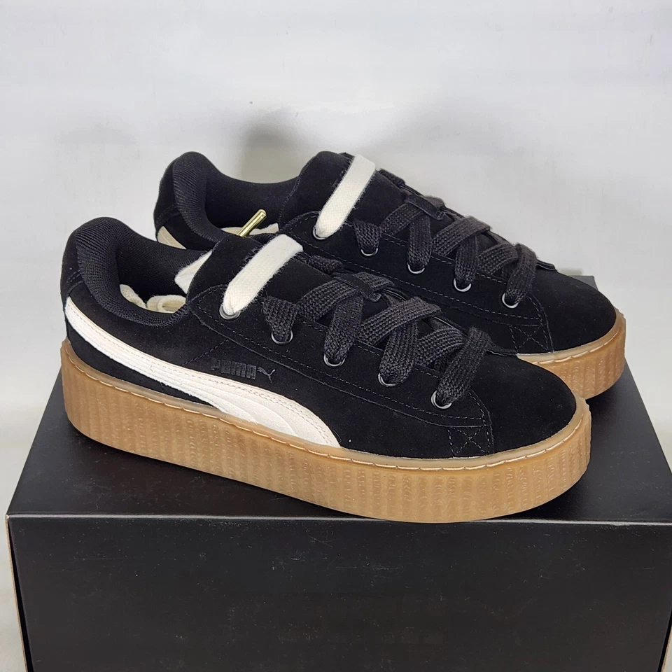 Tamanho 5.5 Big Kids - PUMA x Fenty Creeper Phatty Jr - Puma Black / Warm Whi / Gum - Imagem 2 de 4