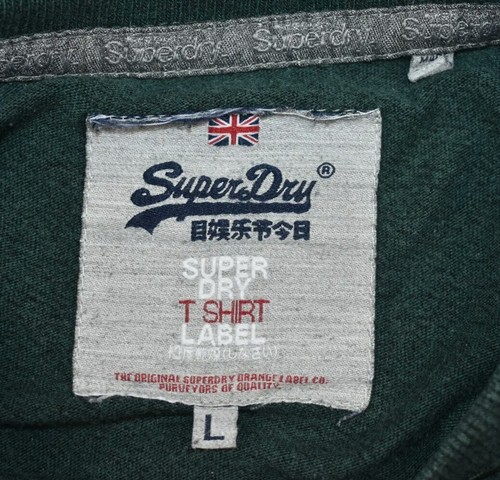 Superdry Shirt Size L Green Speckle Graphic Print Mens - Picture 2 of 7