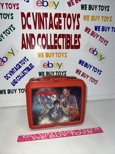 Very Rare Vintage 1985 Aladdin “The Goonies” Red Plastic Lunchbox No Thermos