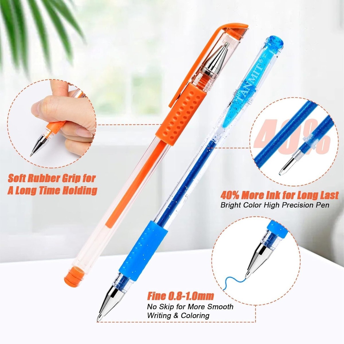 Landing Page Tanmit Website Gel Pens 36 Multicoloured Colors